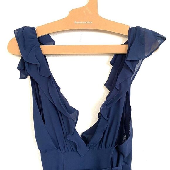 Reformation Peppermint Maxi Dress in Navy size XSP - Picture 8 of 16
